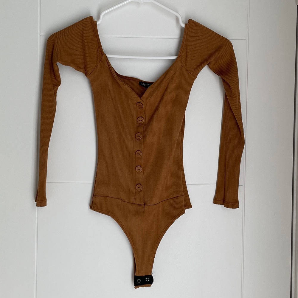 Off Shoulder Ribbed Bodysuit